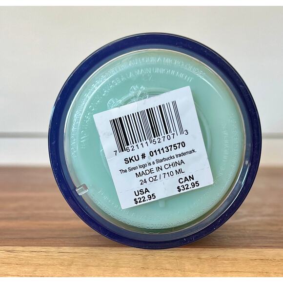 NWT Starbucks Holiday 2022 Color Change Enchanted Forest 24oz Tumbler Mint - Picture 4 of 6